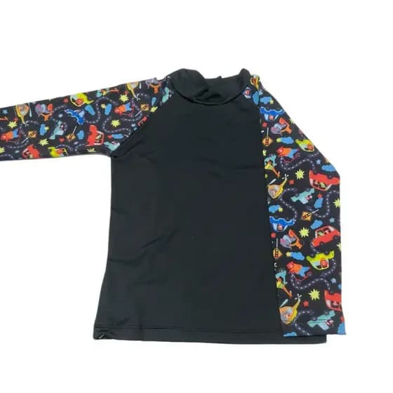 Camisa Proteção UV Infantil Estampada Verão 1 a 8 anos