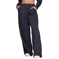 Calça Pantalona Wide Leg Cintura Alta Flare Moletinho