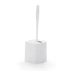 Escova Sanitária de Banheiro com Tampa Articulável Branco Quadrada