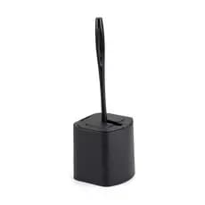 Escova Sanitária de Banheiro com Tampa Articulável Preto Quadrada