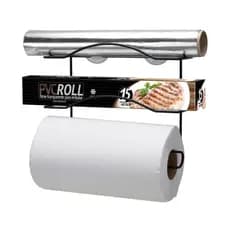 Organizador Suporte para 03 Rolos em Aço Preto Arthi