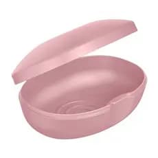 Porta Sabonete de Barra Saboneteira Plástica Rosa Bolsa Ou