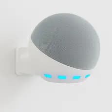 Suporte Alexa de Parede Echo Dot 4 e 5 geração Fixação Parafusos