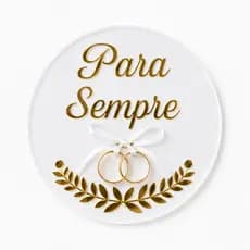 Porta Aliança Casamento Acrílico Branco Dourado Espelhado Luxo Noiva Pajens Daminha Cerimônia Festa Celebração