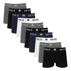 Kit 10 Cuecas Boxer Masculinas PoloWear Microfibra Sortidas