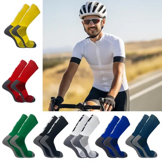 Meia Up Ciclismo Esportivas Cano Longo Microfibra Masculina Unitário