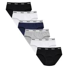 Kit 6 Cuecas Slip Polo Cotton Original 100% Algodão Adulto Masculina