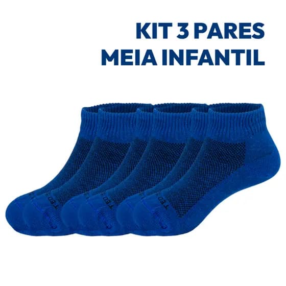 Kit 3 Pares Meias Infantil Crianças Algodão Ted Socks 1550