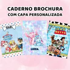 CADERNO BROCHURA COM CAPA PERSONALIZADA TEM TODOS TEMAS CAPA DURA