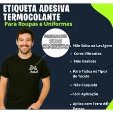 kit 25 Estampa DTF Personalizada com Sua logo | Termocolante Lavável | Aplique com Ferro ou Prensa
