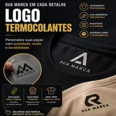 Etiquetas termocolantes com sua logo para marcas de roupa - QUALIDADE PREMIUM