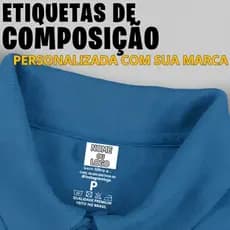 Etiqueta Interna Dtf Termocolante Para Roupa Personalizada Marquinha sua Marca e Composição Sua Logo