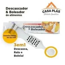 Descascador Cortador Furador Boleador Frutas Legumes 3 em 1