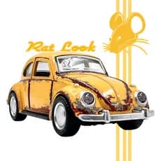 Carrinho de Metal Fusca Rat Look Fricçao Coleção Classicos Modelo Brinquedo Miniatura Ferro Bumblebee Presente Criança