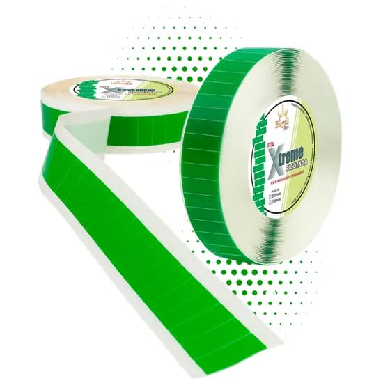 Fita Royal Tape Xtreme Adesiva Dupla Face Extra Forte 25mm x 20m Cortada Fracionada Picotada 2200 Pedaços Praticidade