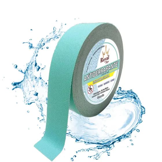 Fita Emborrachada Royal Tape 10mts Antiderrapante Nao Abrasiva Area Molhada Segurança Piscina Banheiro Jacuzzi Quintal