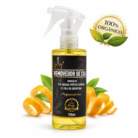 Removedor de Cola Royal Tape 100% Organico Fita Protese Capilar Lace Mega Hair Queratina Nao Oleoso Hidrata Protege Fios