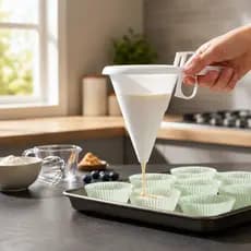 Funil Dosador Para Cozinha Branca Grande Confeitaria Bolo 21cm