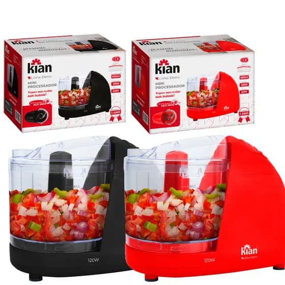 Mini Processador De Alimentos Elétrico Para Alho Cebola 127V E 220V Casa Cozinha Restaurantes - Kian