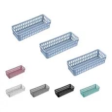 Cesto Decorativo Caixa Organizador Slim G Armario Kit Com 3