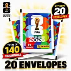 Kit 140 Figurinhas Do Álbum Copa Do Mundo 2026 - 20 Envelopes
