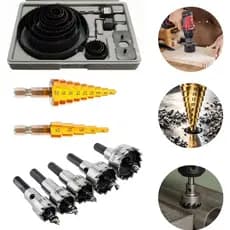 Kit Completo Serra Copo Para Madeira e Metal + Brocas Cone Escalonada ENVIO IMEDIATO