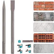 Kit Ponteira E Talhadeira SDS MAX 400mm Para Martelete Makita Bosch Aço Industrial ENVIO IMEDIATO