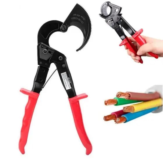 Alicate Tesoura Com Catraca Cortador De Cabos E Fios Até 240mm² Profissional ENVIO IMEDIATO