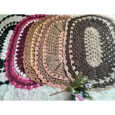 Tapete de crochê/Tapete de porta/kit 10 tapetes atacado/Tapete de crochê 62x45cm kit atacado/Tapete atacado revenda