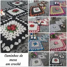 Caminho de mesa 1,50x0,40m/caminho de mesa de 6 cadeiras/caminho de mesa em crochê longo 1,50m/trilho de mesa