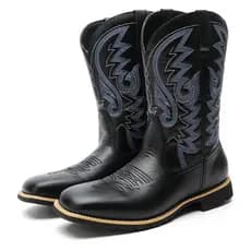 Botas De Cano Alto Bordadas Vintage Western Cowboy