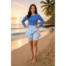 Saia  shorts praia - academia - caminhada - moda evangélica