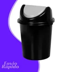 Cesto Fechado Com Tampa Basculante Vai e Vem 30 Litros Plastico Resistente Cozinha Lixo Lixeira 30L