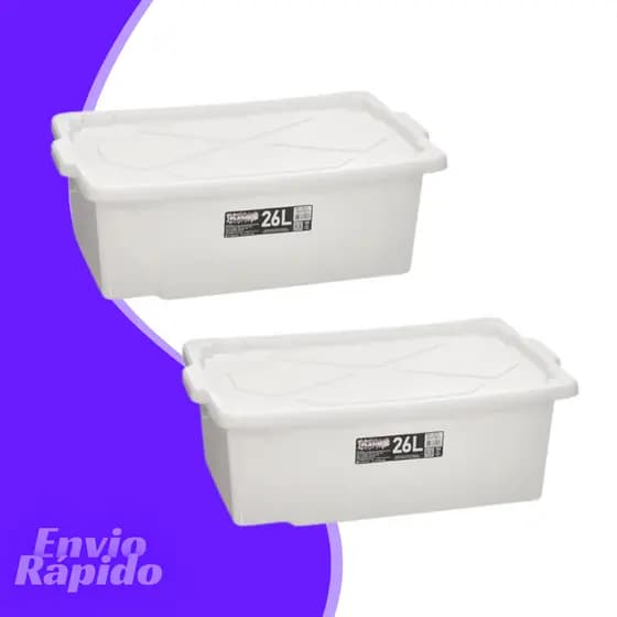 Kit 2 X Caixa Frigorífica 26 Litros Plastico Natural Atóxico Açougue Descongela Carne Alimentos 26L