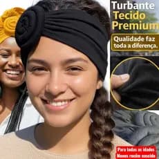 Turbante flor fácil e prático com envio imediato