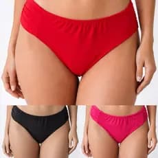 KIT COM 3 PEÇAS Biquíni Calcinhas Feminina Moda Praia Único Verão
