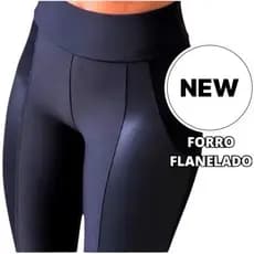 Calça Legging Montaria Detalhe Cirre Lateral Preta Feminina