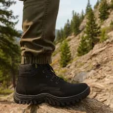 Bota para Trilha Aventura, Couro Legítimo Cano Médio, Resistência e Segurança em Montanhas e Trilhas