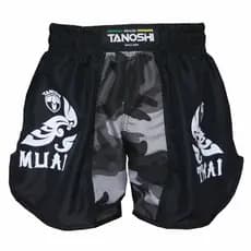 Shorts MuayThai Kan Camuflado Cinza estampado direto da fábrica