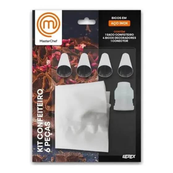 Kit Confeiteiro MasterChef Bicos + Saco Reut [LIQUIDAÇÃO]