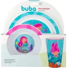 Kit Alimentação Infantil Buba Sereia 3 Peças [LIQUIDAÇÃO]