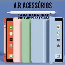 Capa Case Smart Cover Ipad 7/8/9 Tela 10.2 com suporte de caneta e Sensor Sleep.ENVIO IMEDIATO
