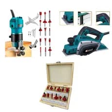 Kit 3em1 Tupia 650W+ Fresa 15P + Plaina Lamina Dupla 800W P/Marceneiro Profissional ENVIO IMEDIATO