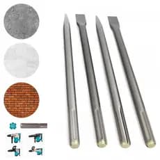 Kit 4 Peças 2 Ponteira 2 Talhadeiras 400mm SDS MAX Industrial Universal P/ Marteletes ENVIO IMEDIATO
