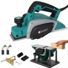 Kit Plaina Elétrica Manual 900W 16500RPM Profissional 82mm + Suporte De Bancada ENVIO IMEDIATO