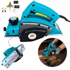 Plaina Elétrica 2000W Manual Industrial C/ Lâmina Dupla 82mm E 16.000RPM 5 Acessórios ENVIO IMEDIATO