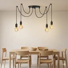 Lustre Luminária estilo Aranha Com 4 Pendentes 110/220v