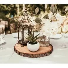 Kit Bolachas De Madeira Rusticas 13 Cm Tronco Decoração (SEM FURO ;COM FURO)