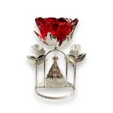 Castical Nossa Senhora Aparecida com Flor 13cm