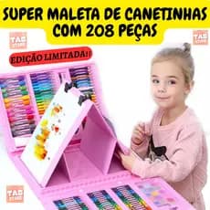 Estojo Material Escolar Maleta 48/68/86/150/208 Peças Completo Pequeno Grande Super Grande